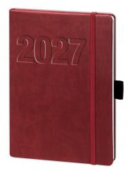 V-Book Buchkalender A5 mit Gummiband - bordeaux 
