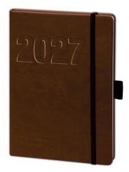 V-Book Buchkalender A5 mit Gummiband - braun 