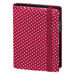 Terminplaner Pocket - Softfolie Punkte rot-weiss 