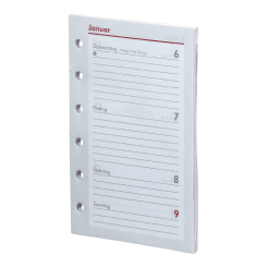 Pocket A7 Kalendarium (1 Woche = 2 Seiten) 