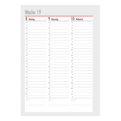 Business A4 Kalendarium (1 Woche = 2 Seiten) 