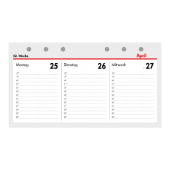Kompakt A6 Kalendarium (1 Woche = 2 Seiten) Querformat 