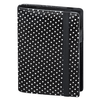 Terminplaner Pocket - Softfolie Punkte schwarz-weiss 