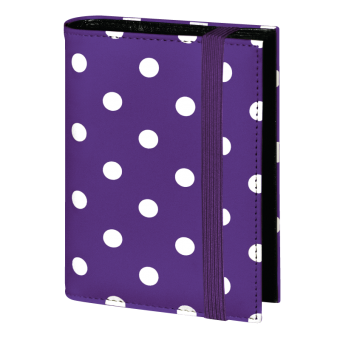 Terminplaner Pocket - Violett mit weißen Punkten 