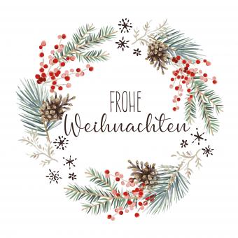 Serviette Weihnachten Kranz 20 Stck. 